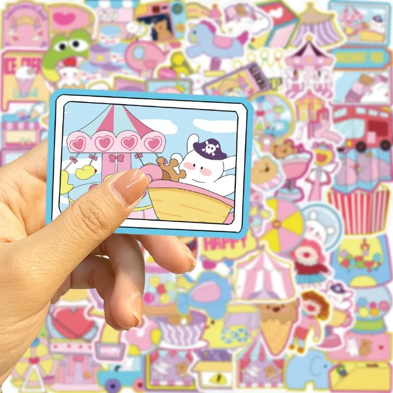 80 ورقة ملاهي خربش ملصقات لطيف الكرتون الحيوان الشارات للجيتار المحمول الأمتعة Kawaii سجل القصاصات مجلة ديكور