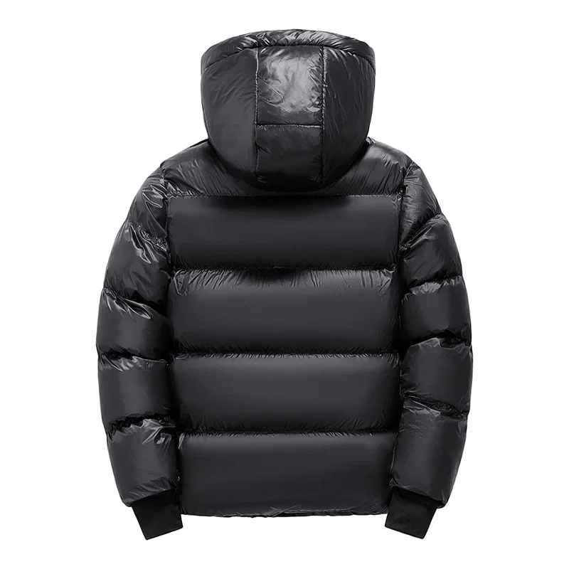 Winter Men\'s Cotton Jacket Graphene Black Gold Hooded Cotton Jacket Unisex Bread Jacket Hooded Warm Coldproof Waterproof Coat