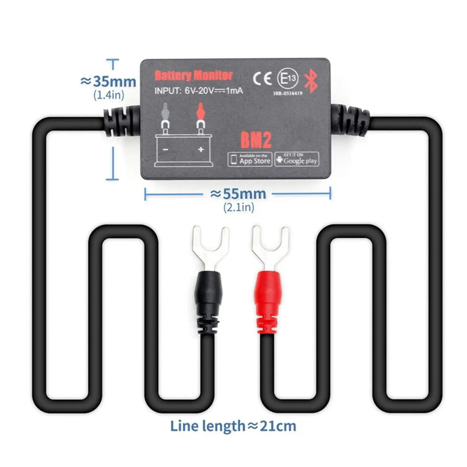 12V Battery Monitor Voltage Meter Battery Tester Analyzer Phone BT4.0 App
