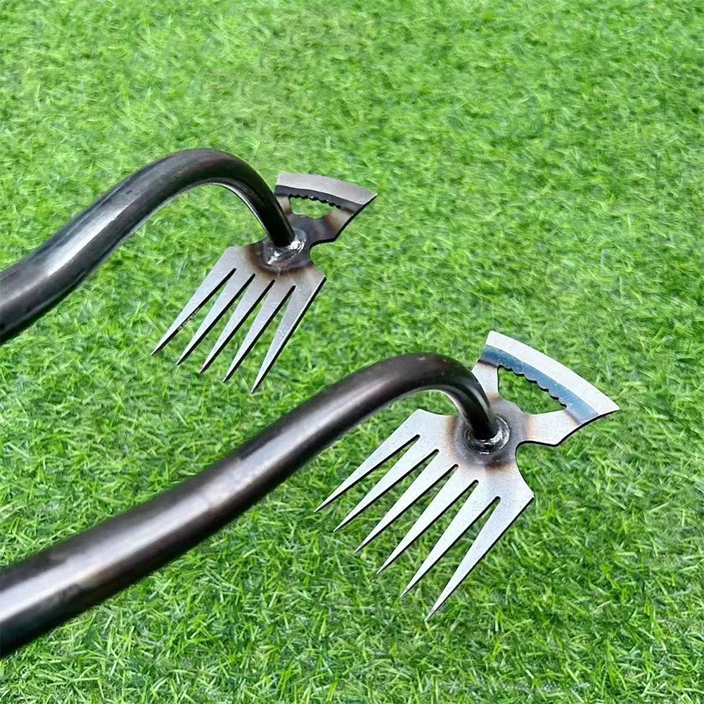 

5/6/11Teeth Weed Remover Powerful Weed Puller Shovel Multifunctional Garden Rake Weeding Removal Hoe for Backyard Soil Loosening