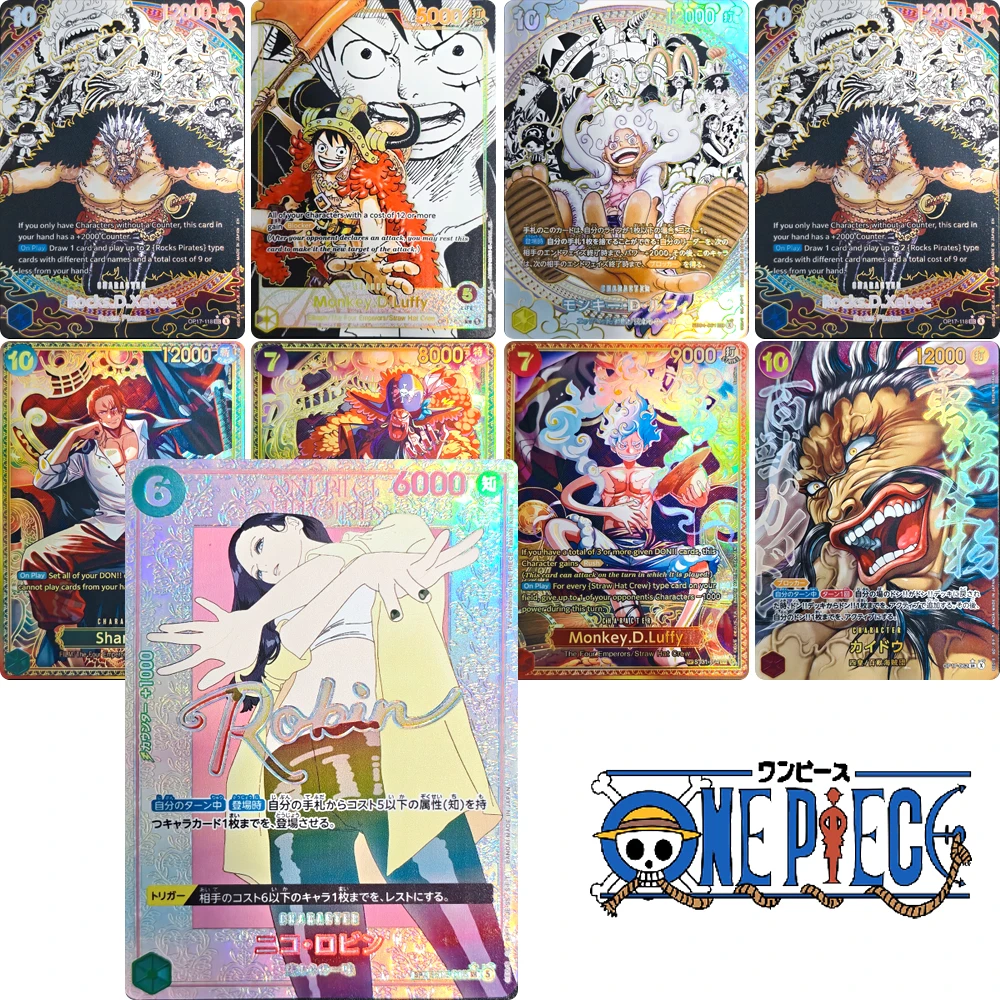 Anime characters ONE PIECE Monkey D. Luffy Nami DIY Homemade Bronzing Xtreme Game toys Collection card Christmas birthday gift
