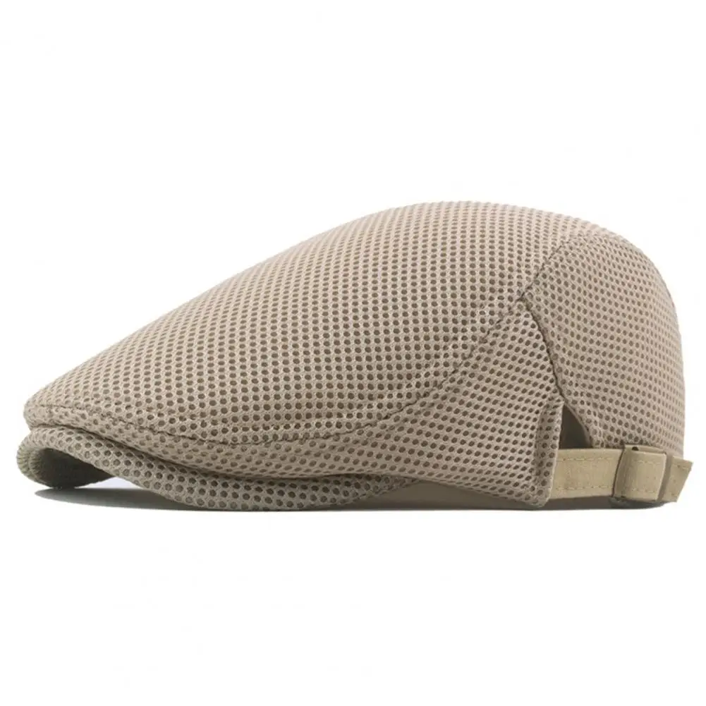 Men Mesh Newsboy Caps British Painters Hats Spring and Summer Ventilate Berets Adjustable Flat Cap Hip Hop Berets image 3
