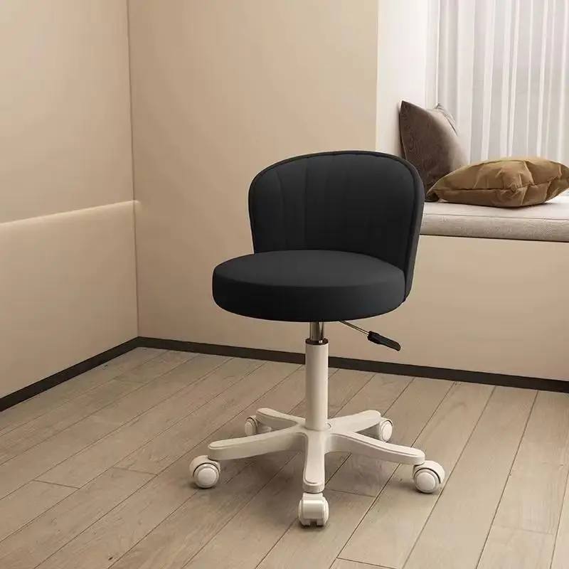 Cable Lifting Small Stool - Home Shoe-Changing Stool - Hairdressing Special Lazy Round Chair - Backrest Chair image 2