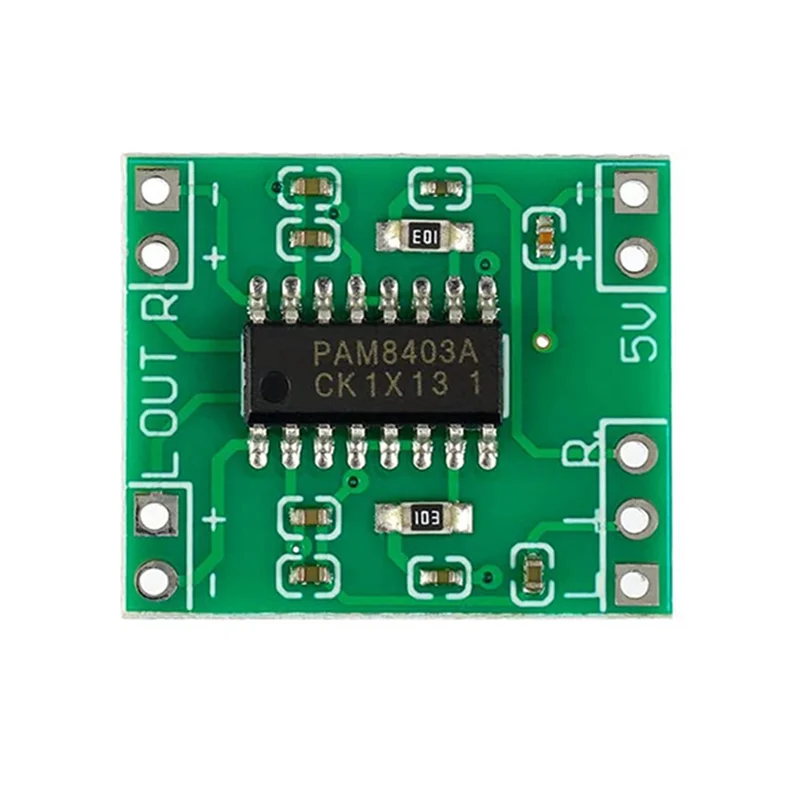 【2025 NIEUW】40 PCS PAM8403 Module Super Mini Digitale Versterker Board 2X3W Klasse D Digitale 2.5V Naar 5V Eindversterker Board