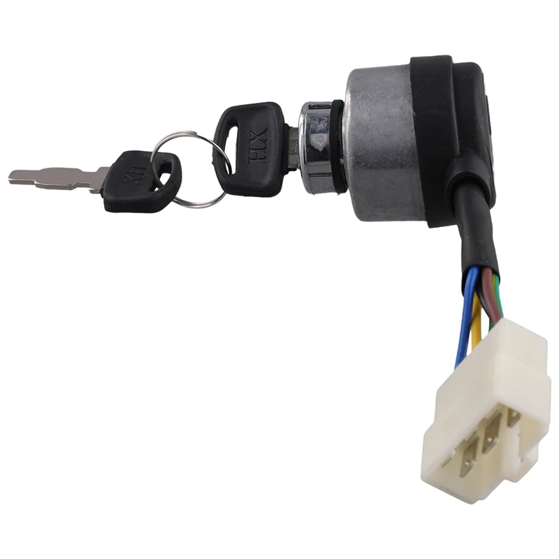 6-Wire Ignition Key Lock Switch For 2-5KW Gasoline Generators Combination Start Switch Fits Gas Generator