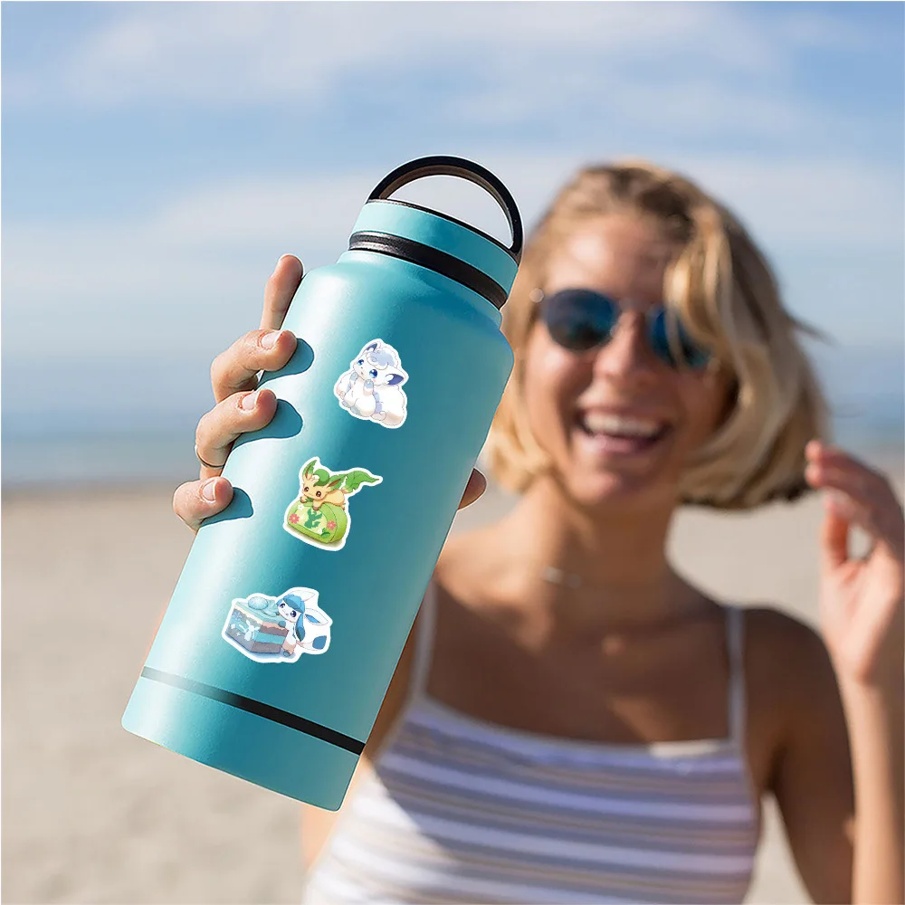 10/30/60PCS Pokemon Cartoon Stickers Leuke Pikaqiu Eevee Graffiti Kinderen Speelgoed Koelkast Bagage Laptop Telefoon Gitaar auto Fiets Decals