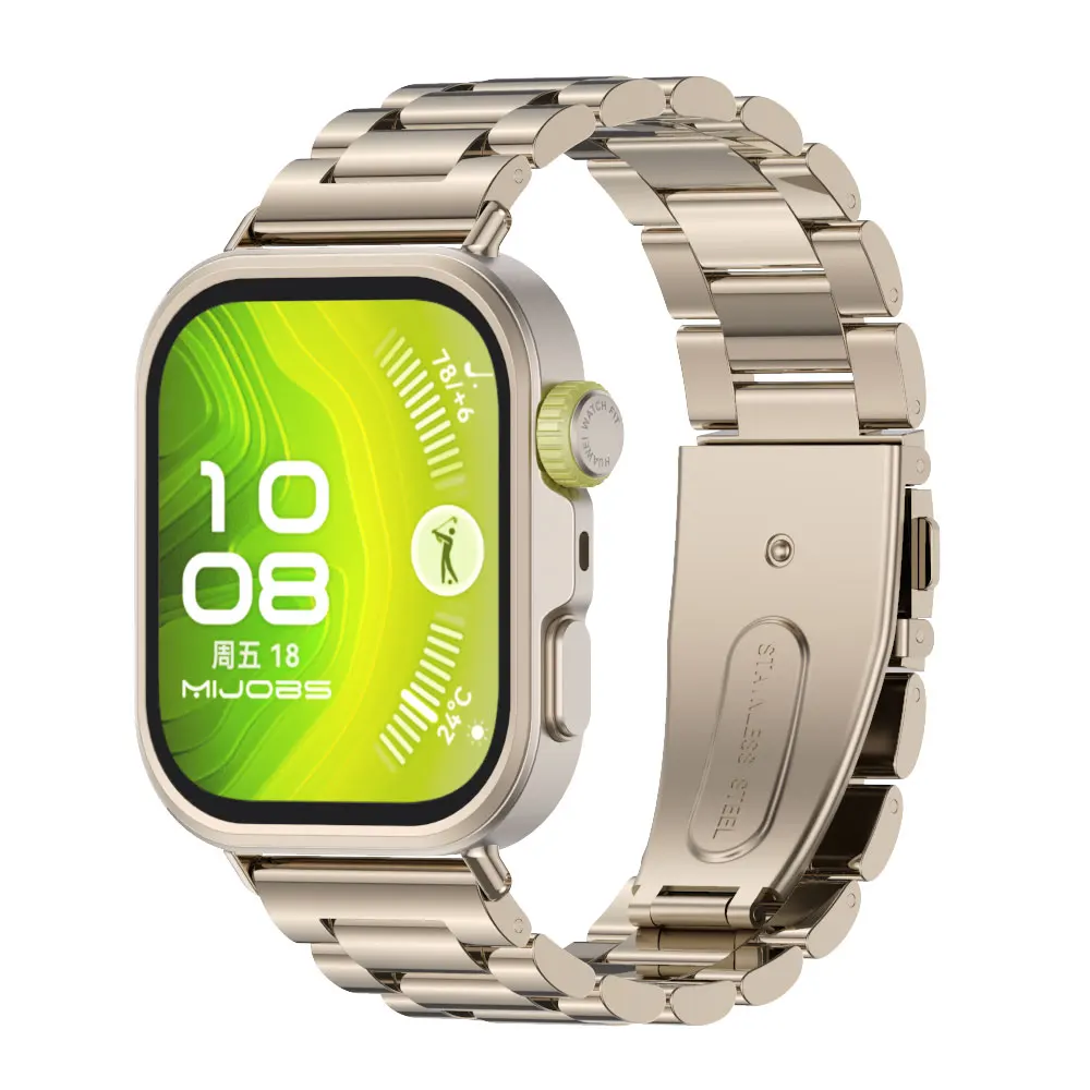 حزام من الفولاذ المقاوم للصدأ لساعة هواوي فيت 4 برو 3 سوار كوريا للرجال والنساء حزام ساعة معدني لهواوي Fit4 Fit 4pro Fit3