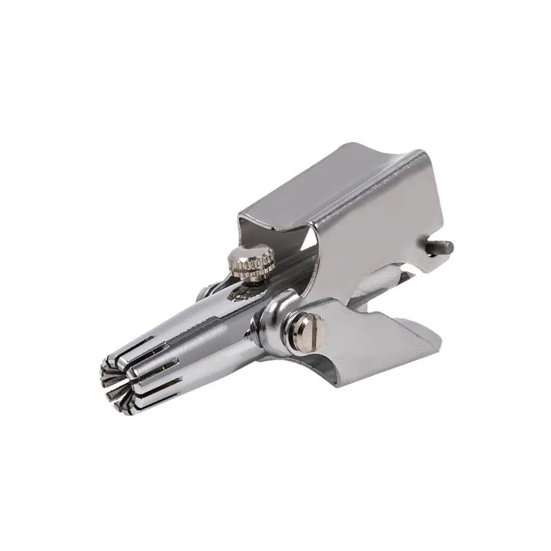 ماكينة تشذيب الأنف المعدنية الميكانيكية المحمولة، نوع الضغط اليدوي، إطلاق الإجهاد من الفولاذ المقاوم للصدأ، مزيل شعر الأنف والأذن