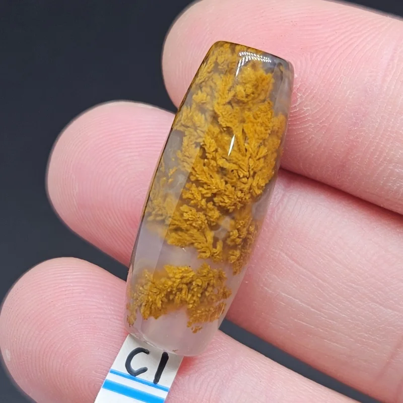 Natural Yellow Aquatic Plant Agate Prayer Beads Madagascar witchcraft Stone Crystal Healing Energy Gift Feng Shui Home Decoratio