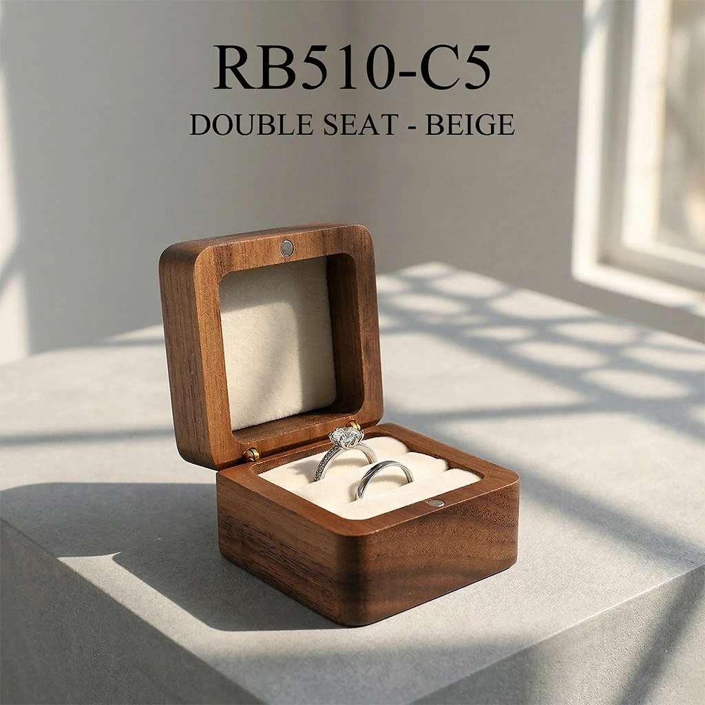 Holz-Ringbox Hochzeits-Schmuckorganizer Geschenkbox Personalisierte Gravur Heiratsantrag Ringhalter Armband Ohrring Verpackung
