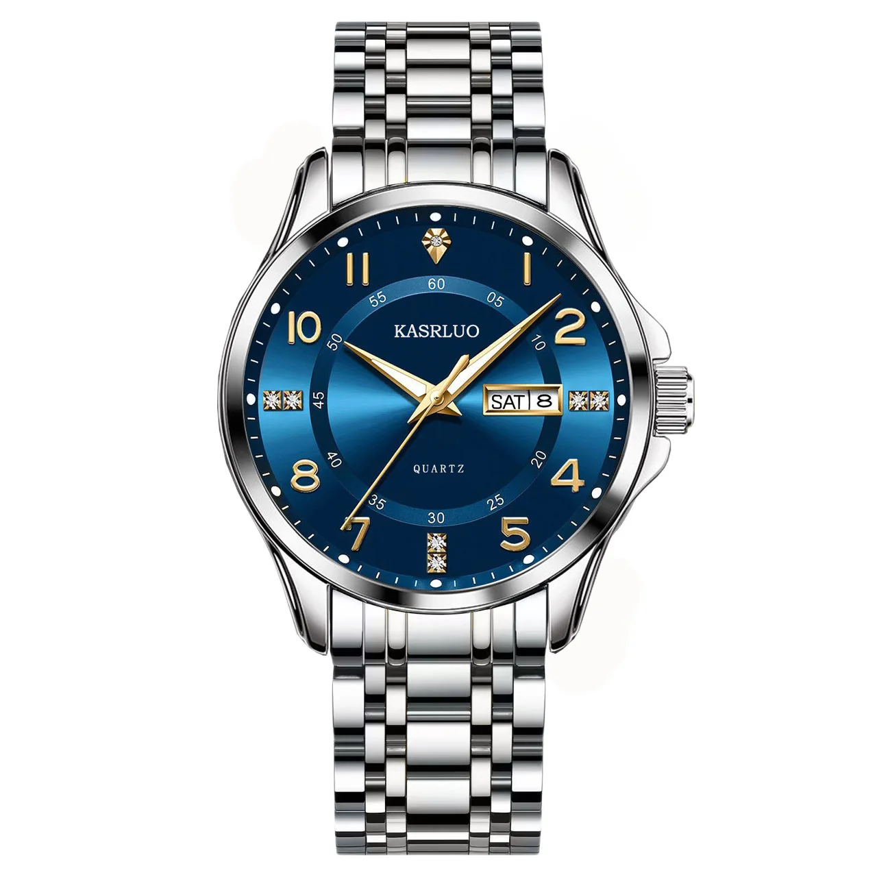 

Часы Стильные и простые кварцевые часы Водонепроницаемый светящийся календарь Универсальные мужские часы