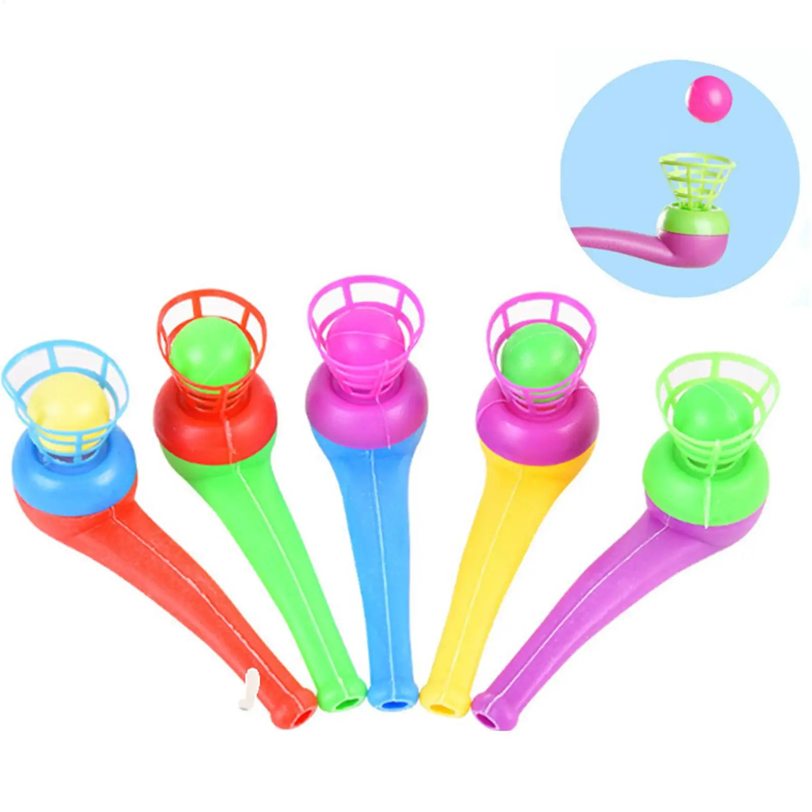 Floating Blow Pipe Balls Blow Pipe Ball Toy Blowing Games Goodie Bag Stuffers Board Games for Adults Kids Boys Girls Children