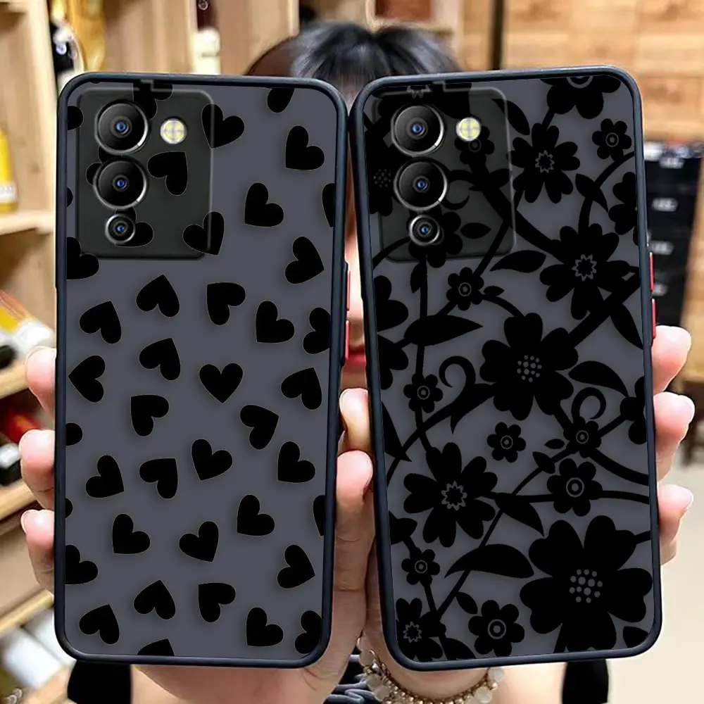 Matte Phone Case for infinix NOTE 30 12 G96 11 10 8I 8 7 SMART 4 SPARK 8 8P 6 PRO Case Funda Capa Beautiful Small Fresh Flowers