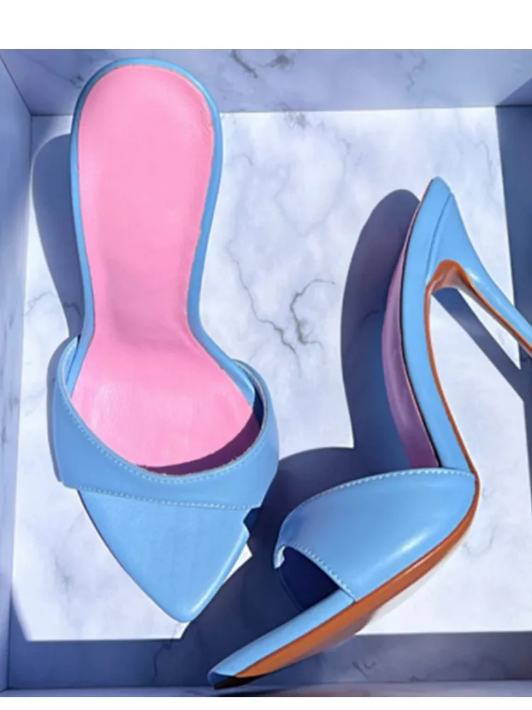 2026 Summer New Pointed High-Heeled Sandals, sexy and Fashionable Runway Wedding Shoes, and Oversized T Sandals