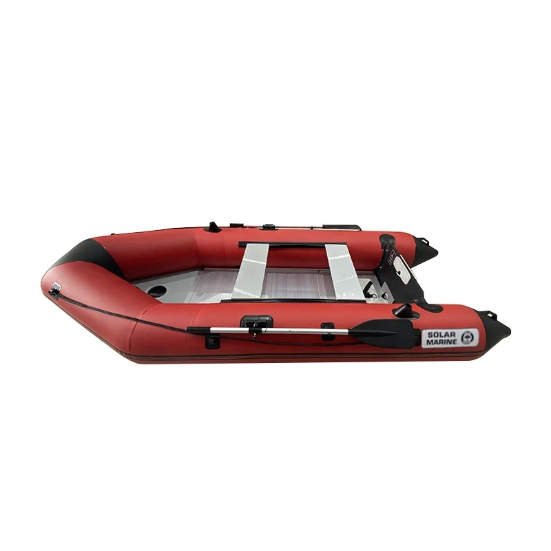 11.8ft PVC Solar Inflatable Fishing Assault Boat Sports Yacht Thickened Kayak 20hp Suitable for Scuba Diving Drifting Offshore O