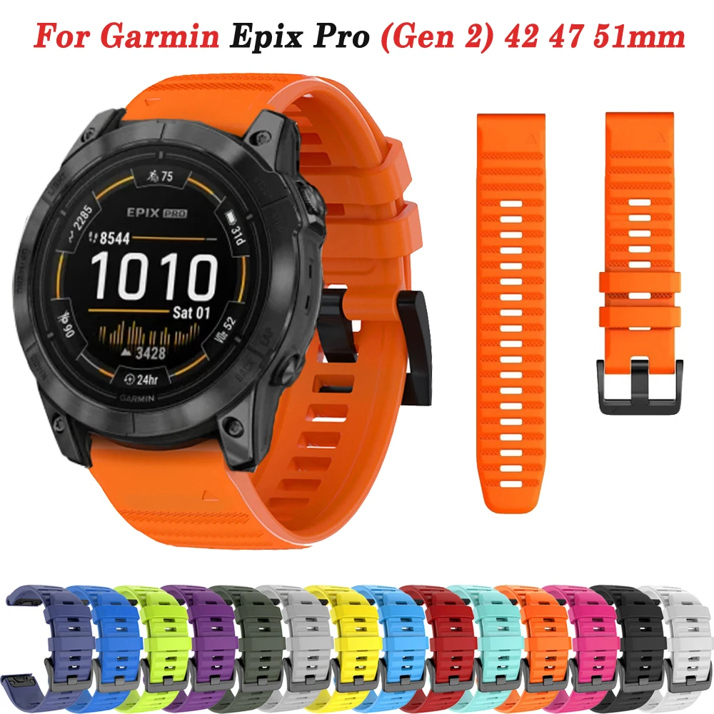 26 22 20mm pasek do zegarka Garmin Epix Pro Gen 2 51mm 47mm 42mm sportowe silikonowe opaski na bransoletkę Epix Gen2