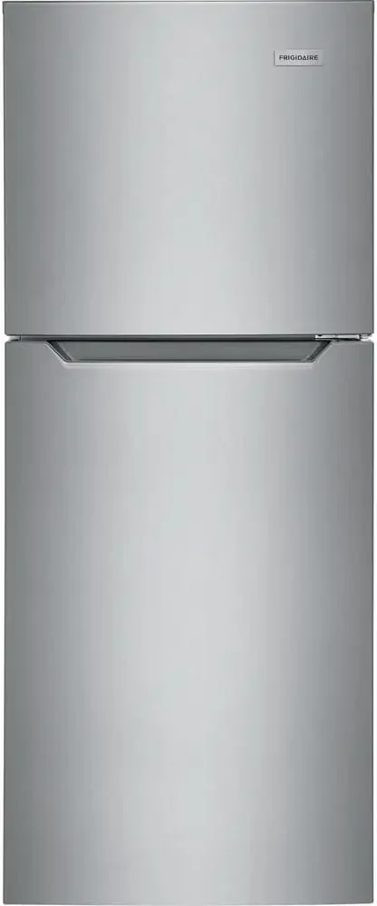 Frigidaire 11.6 Cu. Ft. Compact ADA Top Freezer Refrigerator in Brushed Steel with Electronic Control Panel, Reversible Door