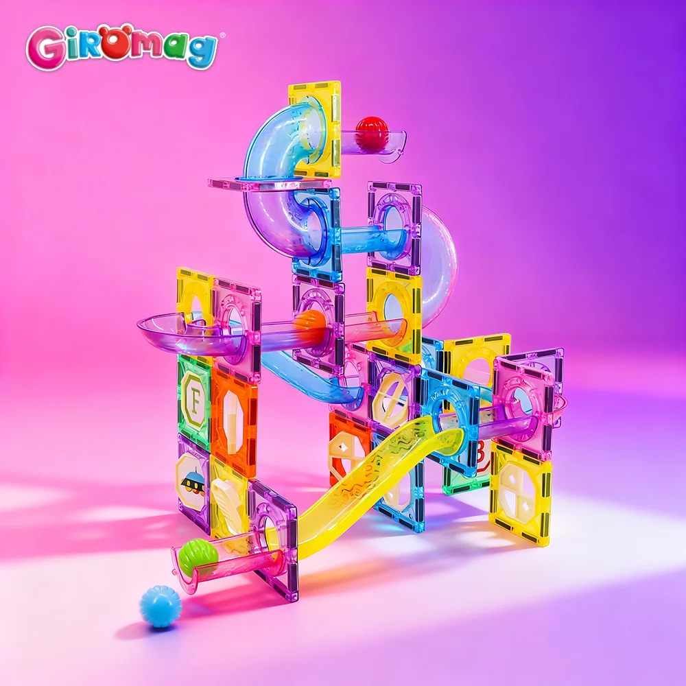 

GIROMAG 10-110 шт. Набор для сборки магнитной плитки и трубок - STEM Развивающие строительные игрушки для детей, мальчиков и девочек в возрасте от 3 до 12 лет