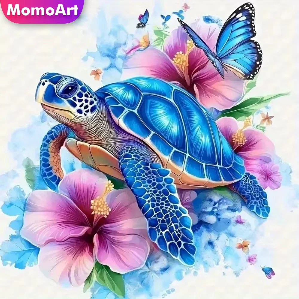 Momoart Full Square Round Diamond Embroidery Tortoise Animal