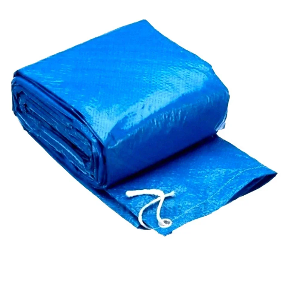 

Blue Convenient Drawstring Design Reusable Rectangular Pool Cover Convenient Drawstring Design Debris Dustproof Pool Protector