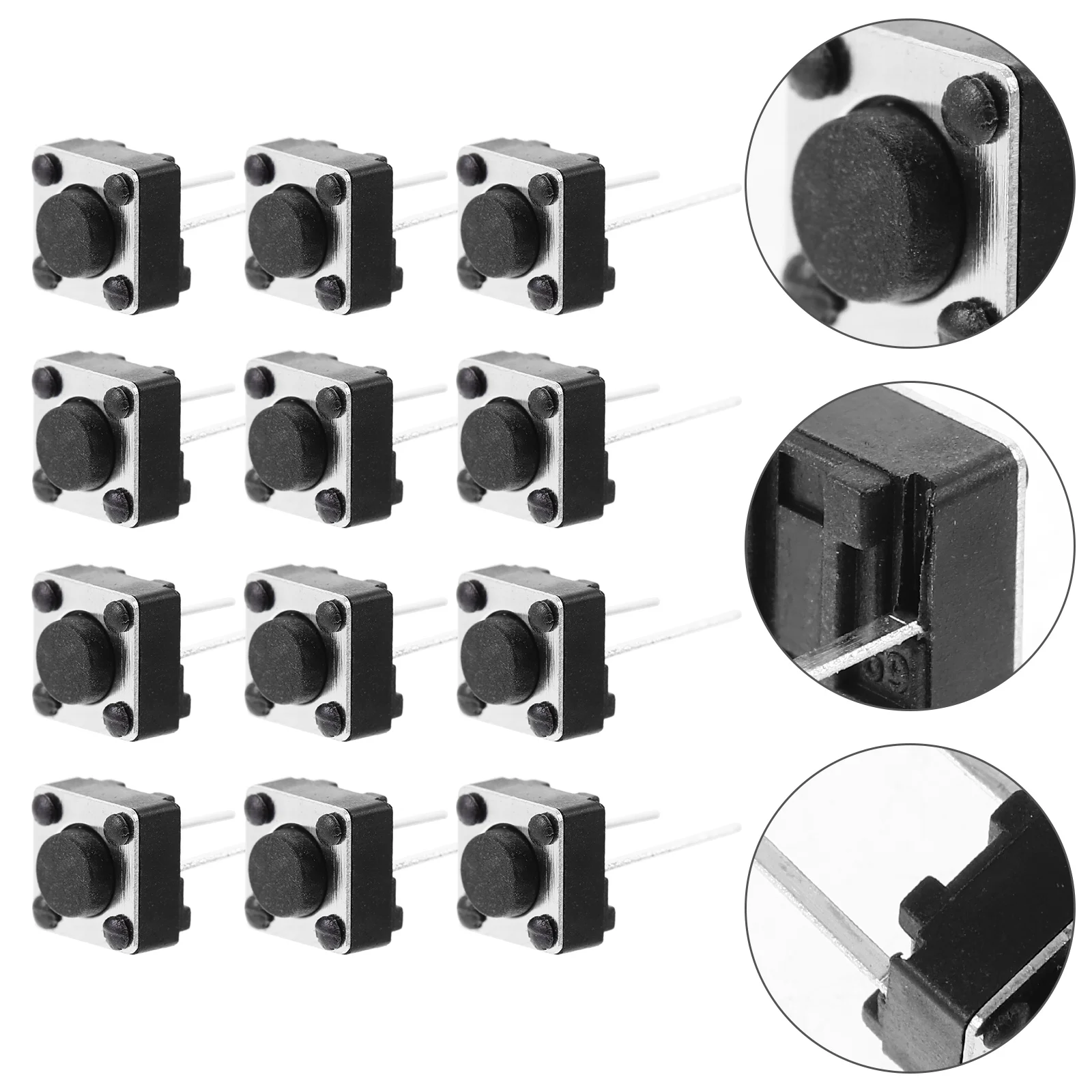 

100 Pcs Micro Switch 6*6*43/5/7mm Two-pin Tact Tactile Spiral Push Button Replacement Plastic for PCB Momentary