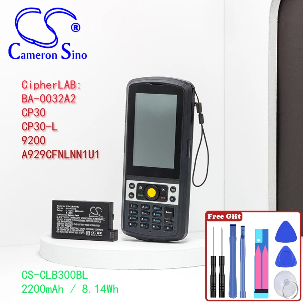 

Barcode Scanner 2200mAh / 8.14Wh Battery For CipherLAB BA-0032A2 CP30 CP30-L 9200 A929CFNLNN1U1 Volts 3.70V Black