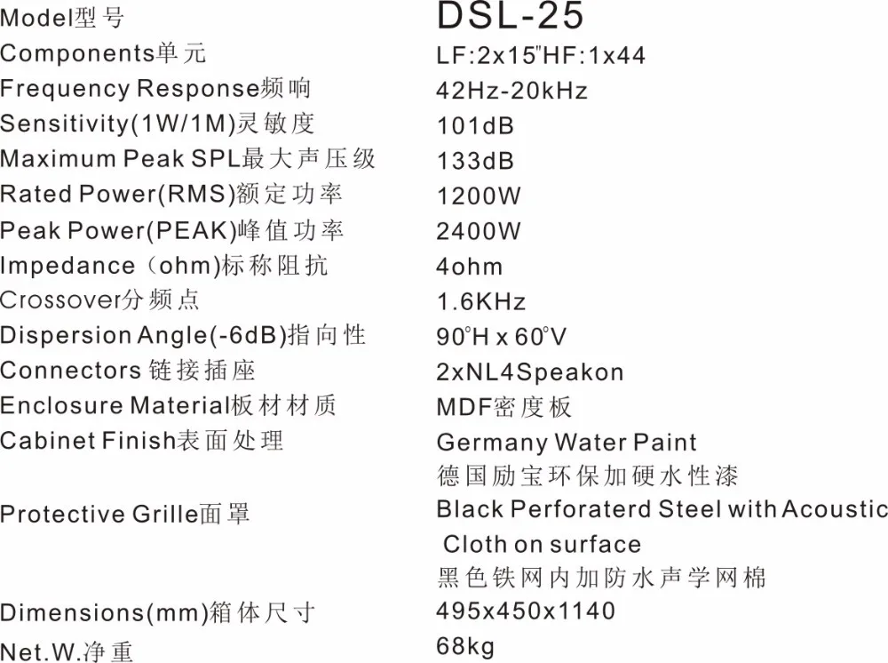 Full Range Speaker Power Amplifier 15inch Active Speaker
