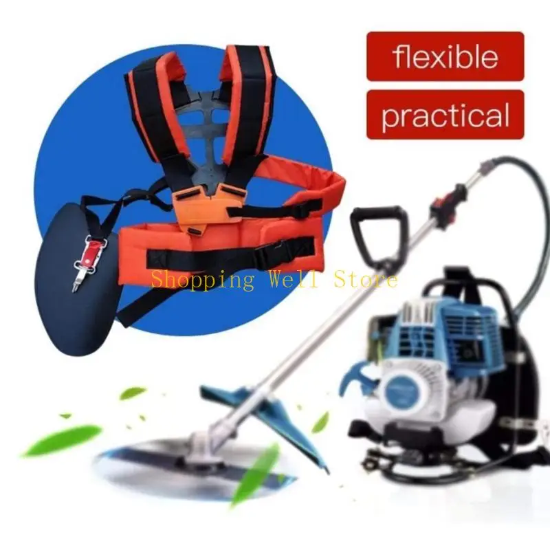 KX4B Lawn Mower Double Shoulder Strap Harness Strap Brush Cutter Trimmer Padded Belt