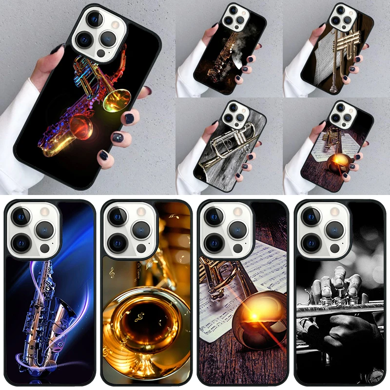 Piccolo Trumpet Brass Instruments Phone Case For iPhone 16 15 13 14 Pro Max 11 12 Mini Plus 2022 XR XS MAX Cover