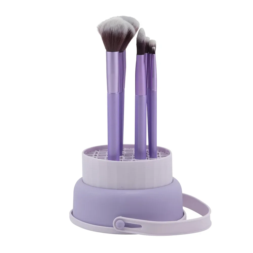 طقم فرش مكون من 9 قطع مع حامل سيليكون. اضغط على العرض وتجفيف فرشتك.