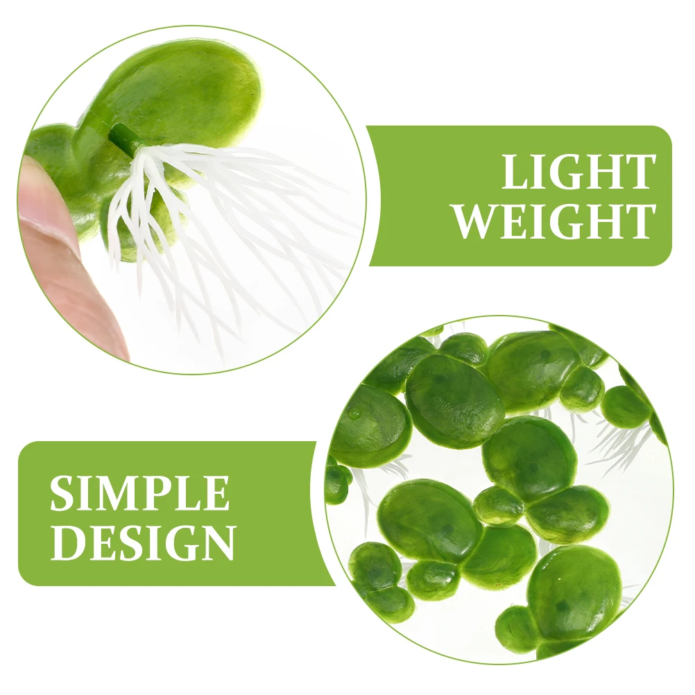 

1 set Artificial Plant Duckweed Floating Pond Decor Aquarium Scenery Miniature Fish Tank Landscape Outdoor Leaf Plastic