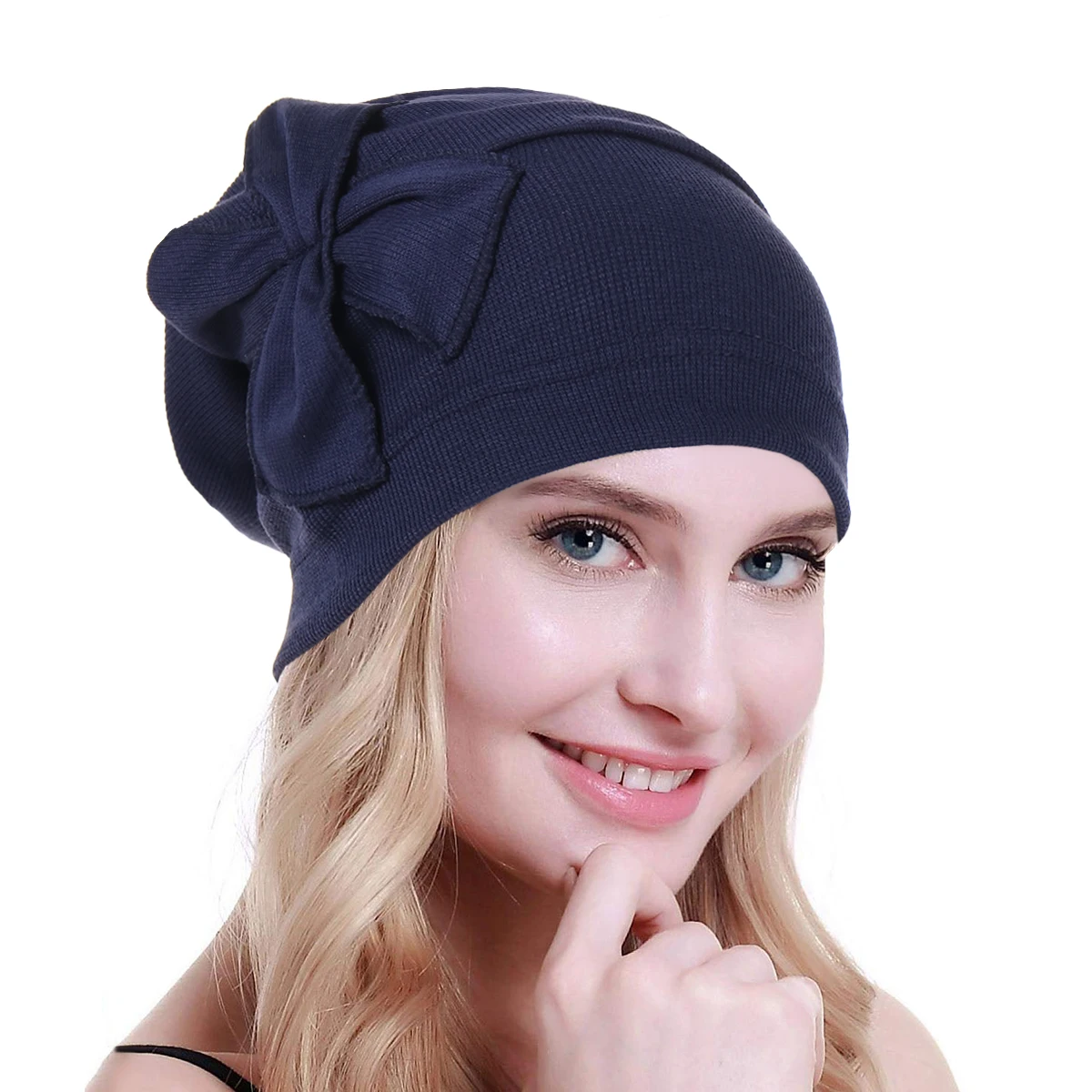 Thread Side Bow Women Hijab Muslim Chemo Hair Loss Cap Hijab Turban Headwear Wrap Scarf Arab Bonnet Cover Cancer Hat