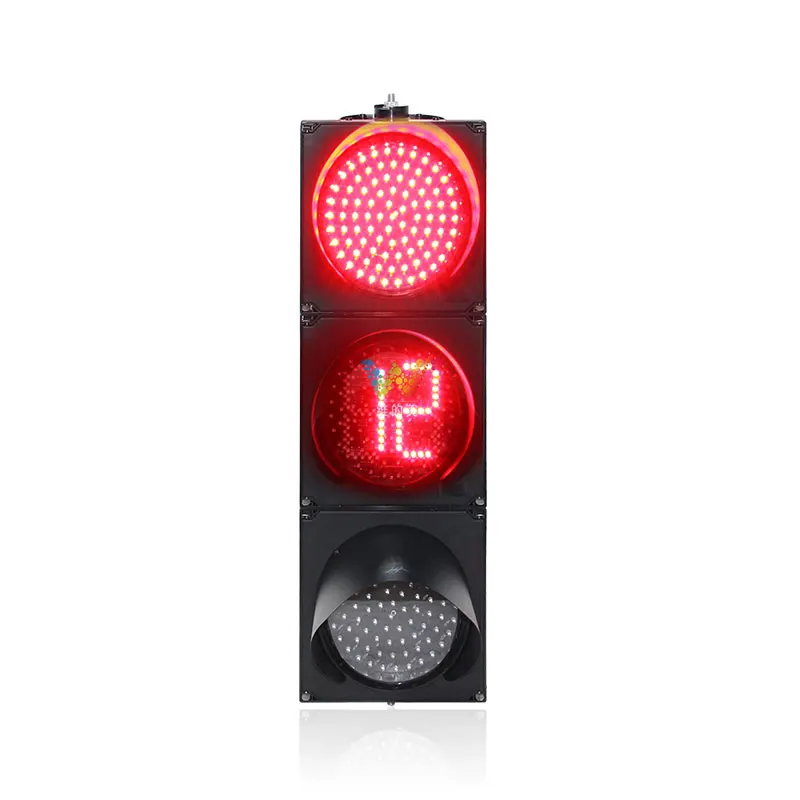 200mm  Red Yellow Green with Countdown Signal PC Housing Road Safety LED Traffic Light