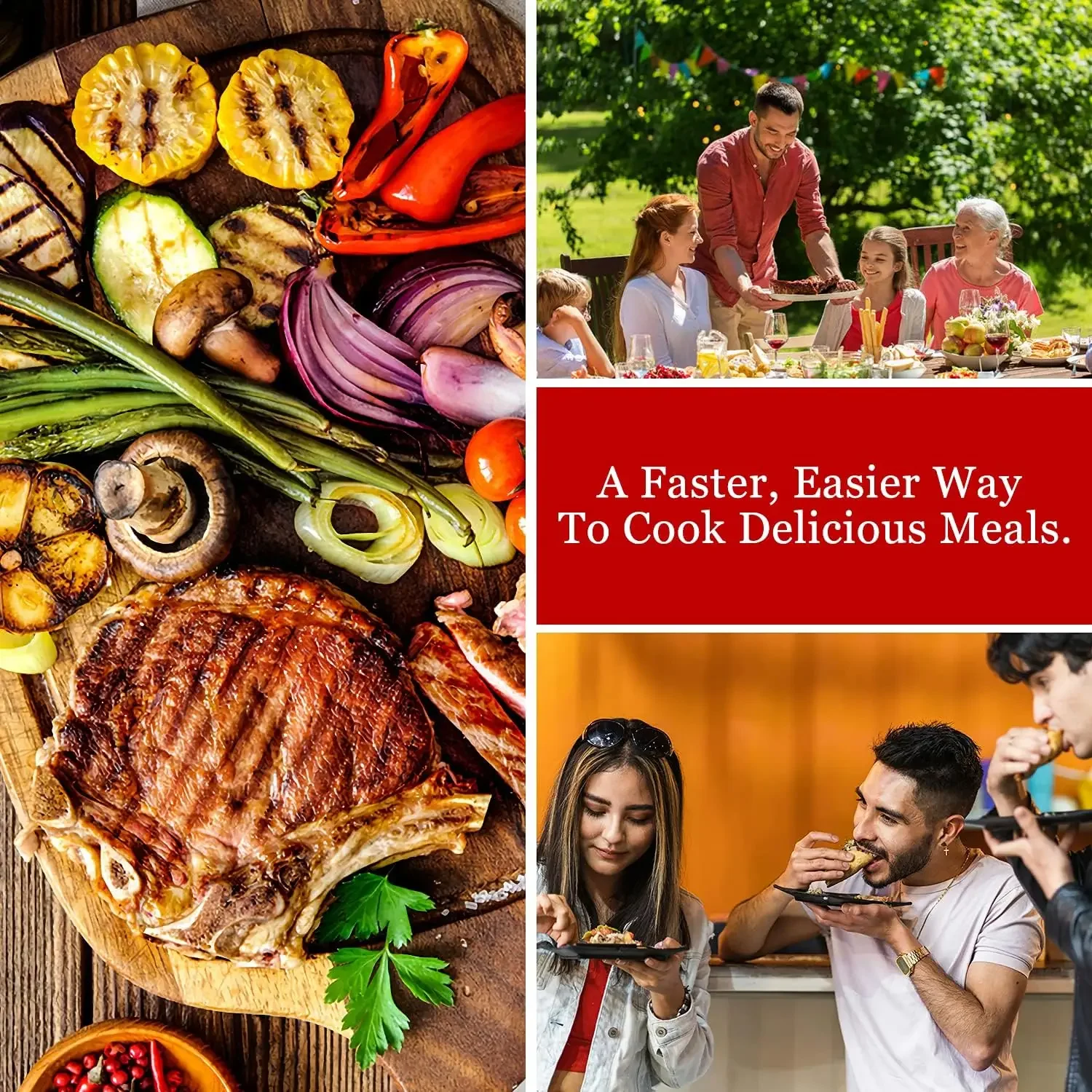 Smokeless Grill, 1500W Electric BBQ Grill with Temperature Control, Korean Grill Removable Grill & Griddle Plate