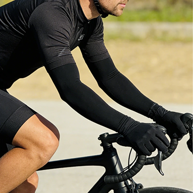 

CINESSD Solid color Winter Outdoor Cycling Arm Warmer MTB Bicycle Running Racing MTB Bike Arm Sleeve Fleece Arm Protection Cover