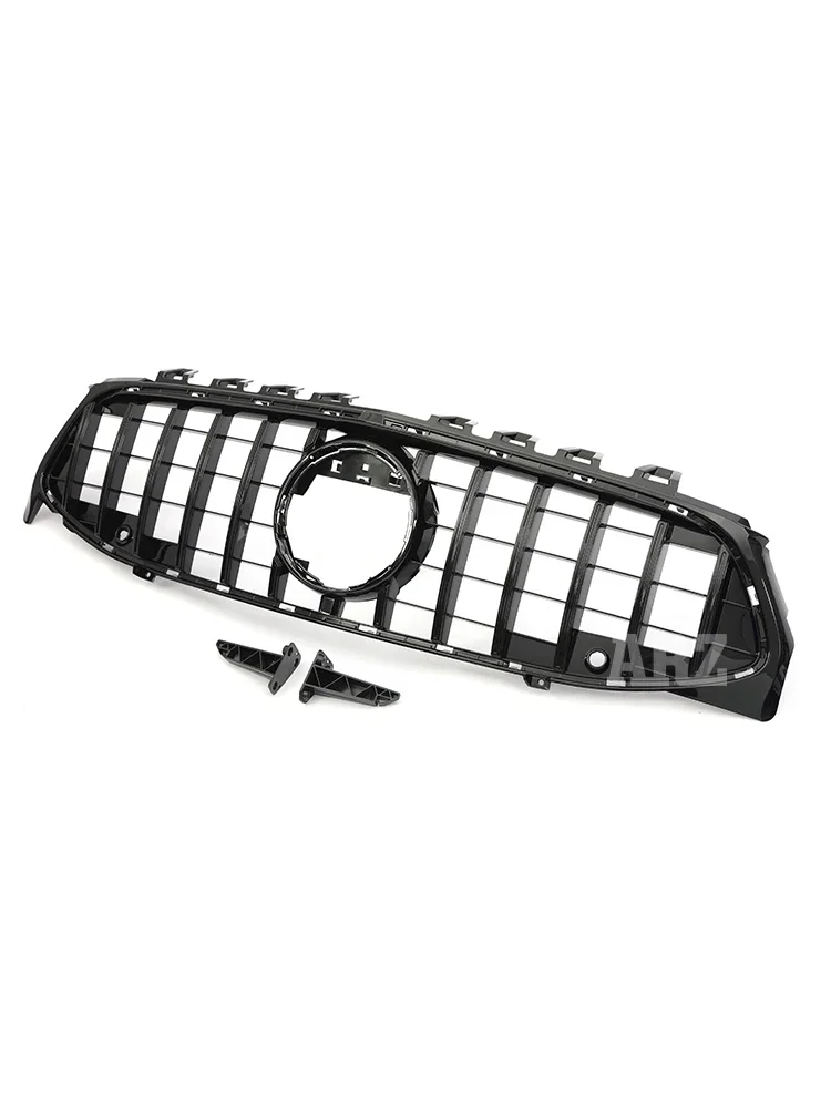 Front Bumper GT Diamond AMG Grille For Benz CLA W118 CLA180 CLA200 CLA250 CLA260 CLA45 2019-2024 Black Silver Facelift Grill