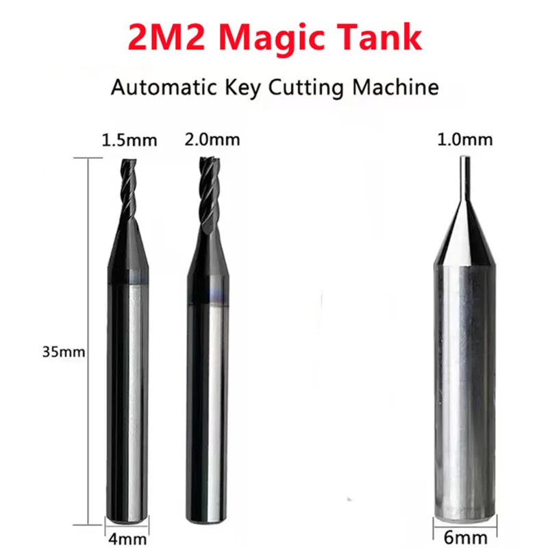 1.5mm 2mm cutter 1mm Probe  For 2M2 Magic Tank Key Cutting Machine