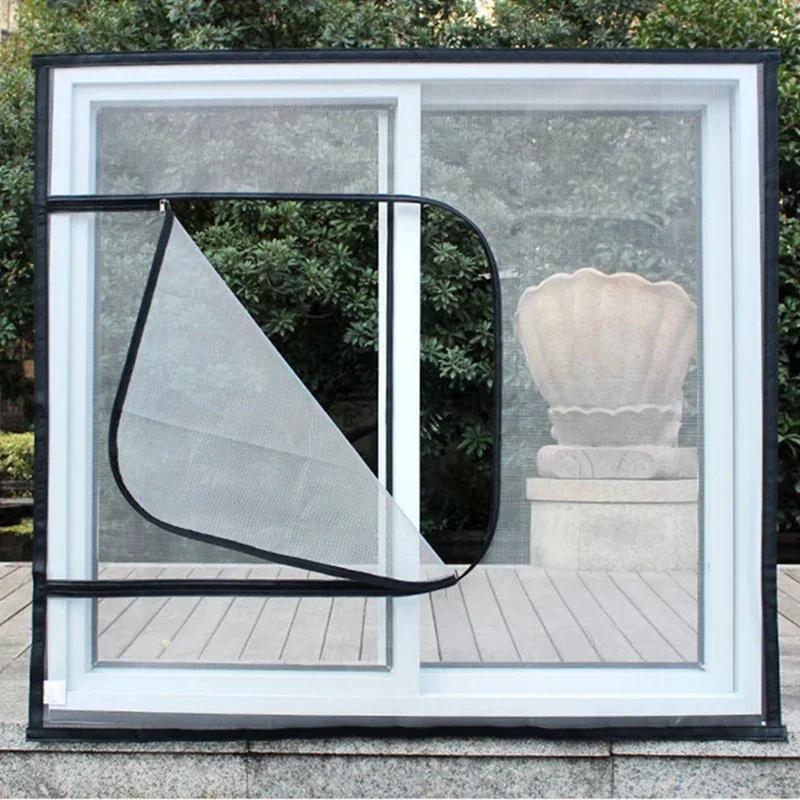 

New style with zipper screen window mesh screen anti-mosquito net mosquito net door curtain can be customized home invisible