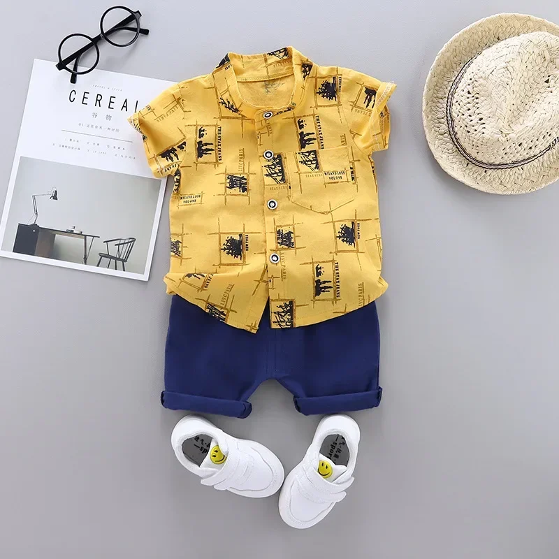 

New Summer Baby Clothes Kids Clothing Suit Children Boys Fashion Shirt Shorts 2Pcs/Sets Toddler Casual Costume Infant Tracksuits