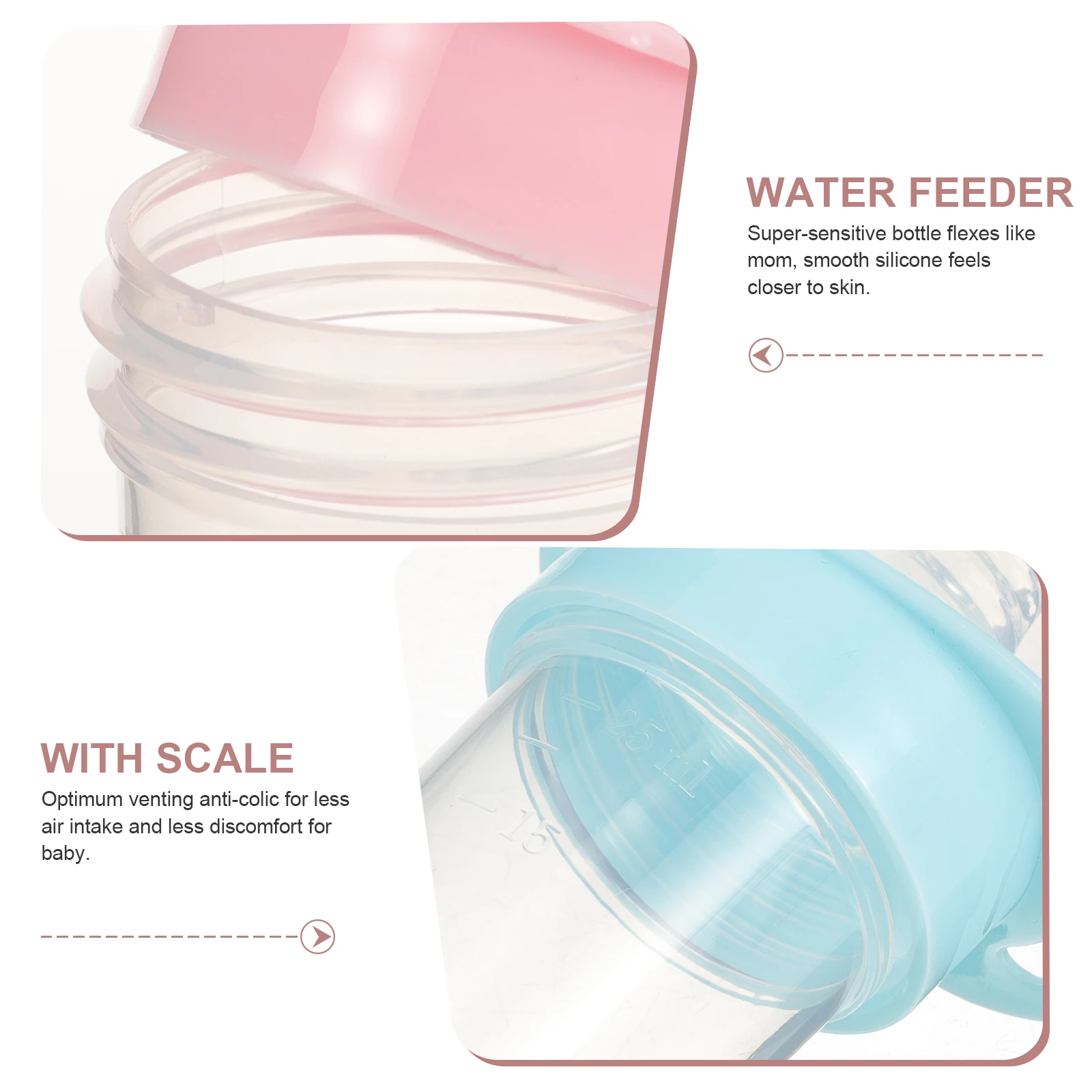 

3 Pcs Silicone Nursing Nursing Water Feeder Baby Accessories Bottle Baby Accessories Bottle Scale