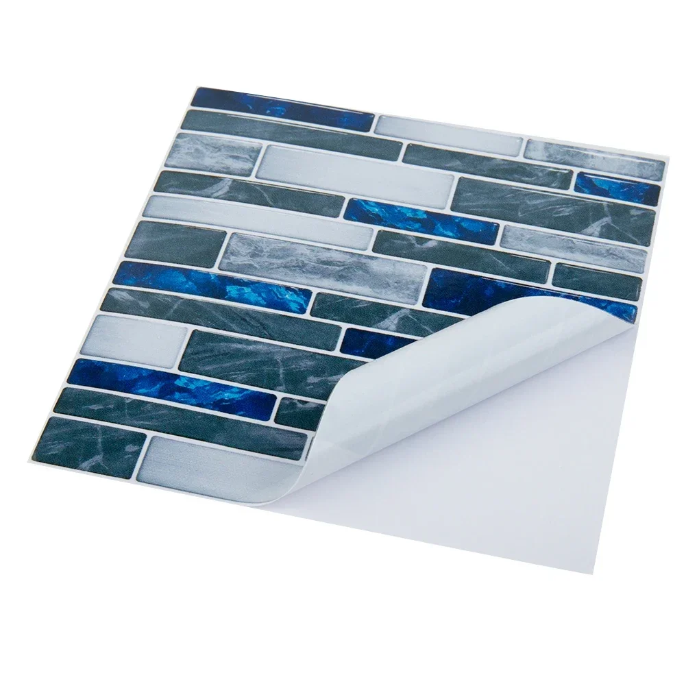 10pcs Self-adhesive Wall Tiles 10x10cm For Kitchens Bathroom Bedrooms Laundry Rooms Living Rooms Walls Backsplash Decoration