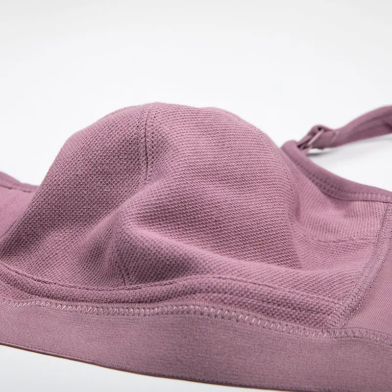 Plus Size Nursing Bra - Front Open Maternity Bra for Large Bust, Full Coverage Thin Cup Minimizer, Wireless Cotton Breastfeeding