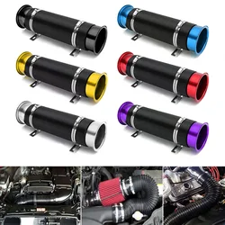 Universal Air Intake Duct Car Modification Supplies Telescopic Tube 76mm Expandable Duct Cold AirIntake Hose Pipe Kit With Clamp