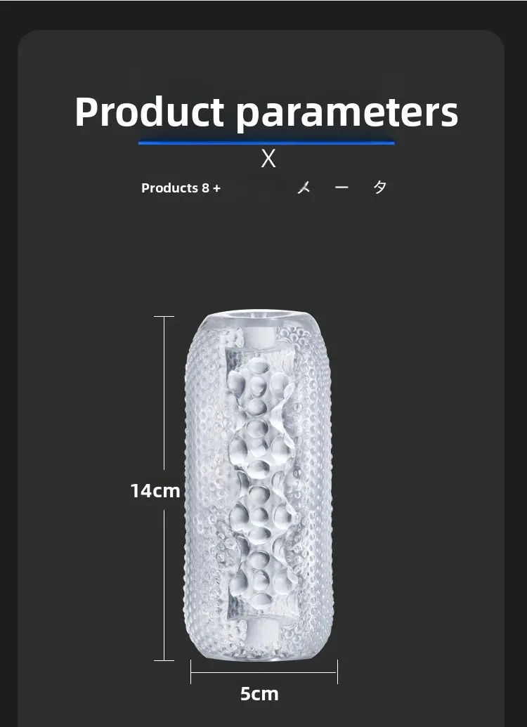 Masturbator Transparent Male Jelly Artificial Vagina Real Cat Male Penis Exerciser Cock Enlarger Sucking Sex Toy Pornography