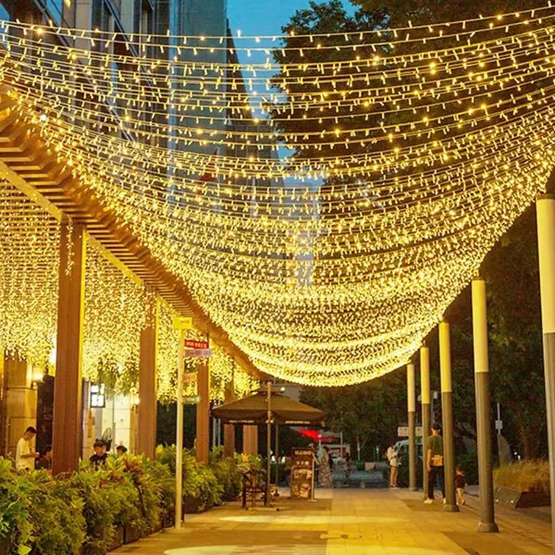 Solar Powered Led String Lights 8 Modes Weatherproof Led Twinkle Lights With Remote Control 30M/100Ft Christmas Outdoor Lights