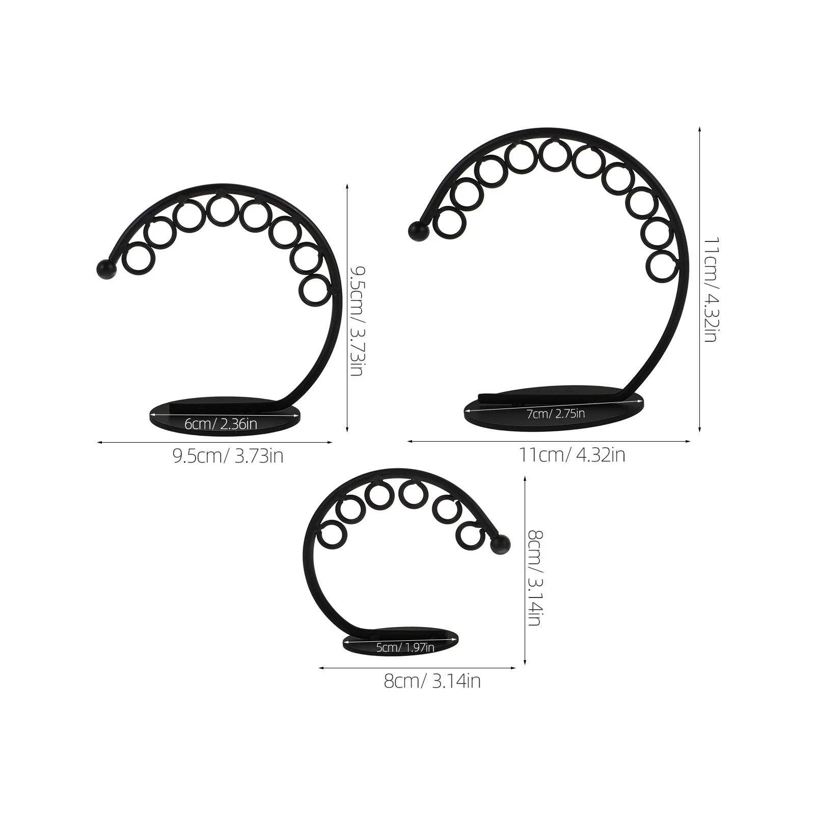 1Set Earrings Holder Multi-Hole Metal Jewelry Organizer Rack Display Women Jewelry Storage Earring Holder Rack