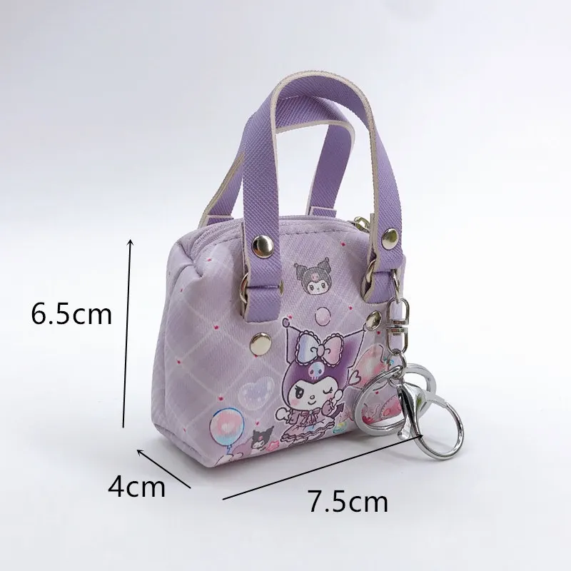 Kawaii Pocahcco Anime Sanrio Kuromi Hangyodon Sweet Coin Purse Cute Cartoon Cinnamoroll Headphone Bag Keychain Girls Gifts