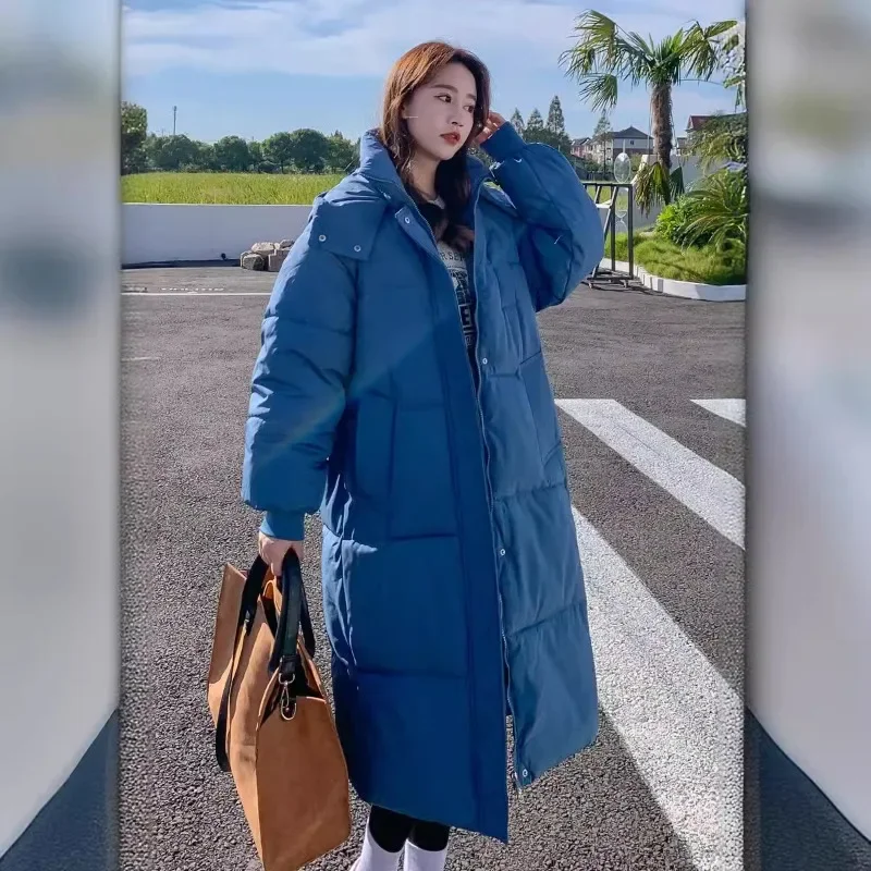 2025 nouvelle veste d'hiver pour femme épaissir fermetures éclair Double patte manteau longs Styles vêtements d'extérieur à capuche poches épissées amples femmes Parkas