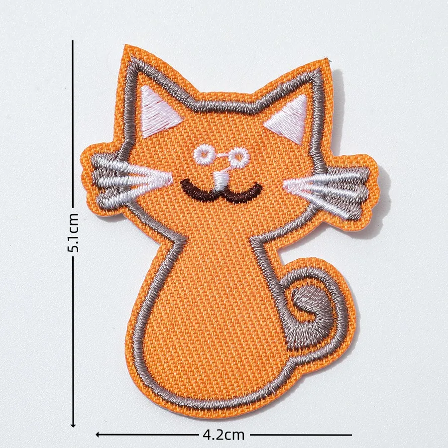 1 piece Cartoon Cute Animal Stickers Embroidered Cat Dog Rabbit Owl Squirrel Panda Camel Patches Sewing Applique Badge