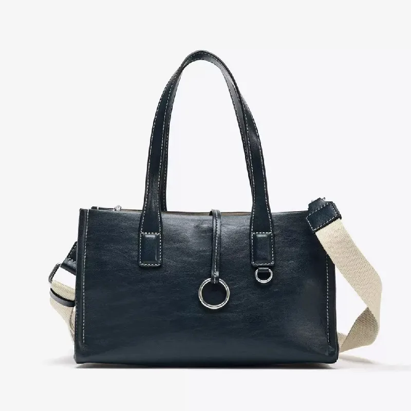 

2025 New niche retro color-blocking hand-held bag stylish crossbody canvas PU small square single-shoulder Tote Bag